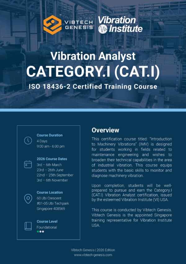 Certified ISO 18436-2 Vibration Analyst Category I